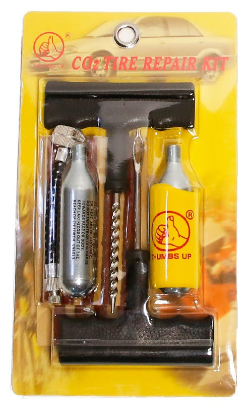Kit de Reparación Tubeless Thumbs Up | Herramientas + Sellador + CO2 para Neumáticos Sin Cámara